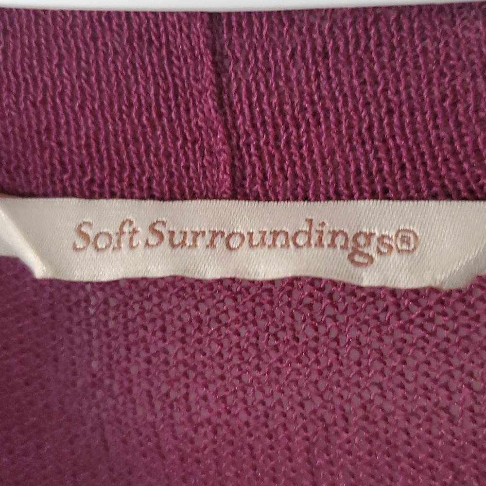 Soft Surroundings One Button Closure Front Cardig… - image 2